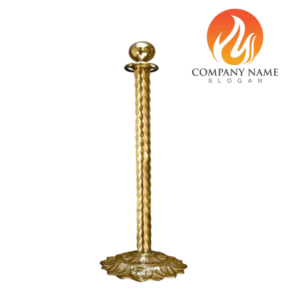 02122024-8-1 پایه راهبند تشریفاتی طلایی مدل پیچ - Image 1