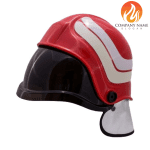 کلاه ایمنی آتش نشانی پاپ فایر رنگ قرمز دسته