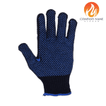 دستکش ایمنی بافتنی مدل دو رو خالدار