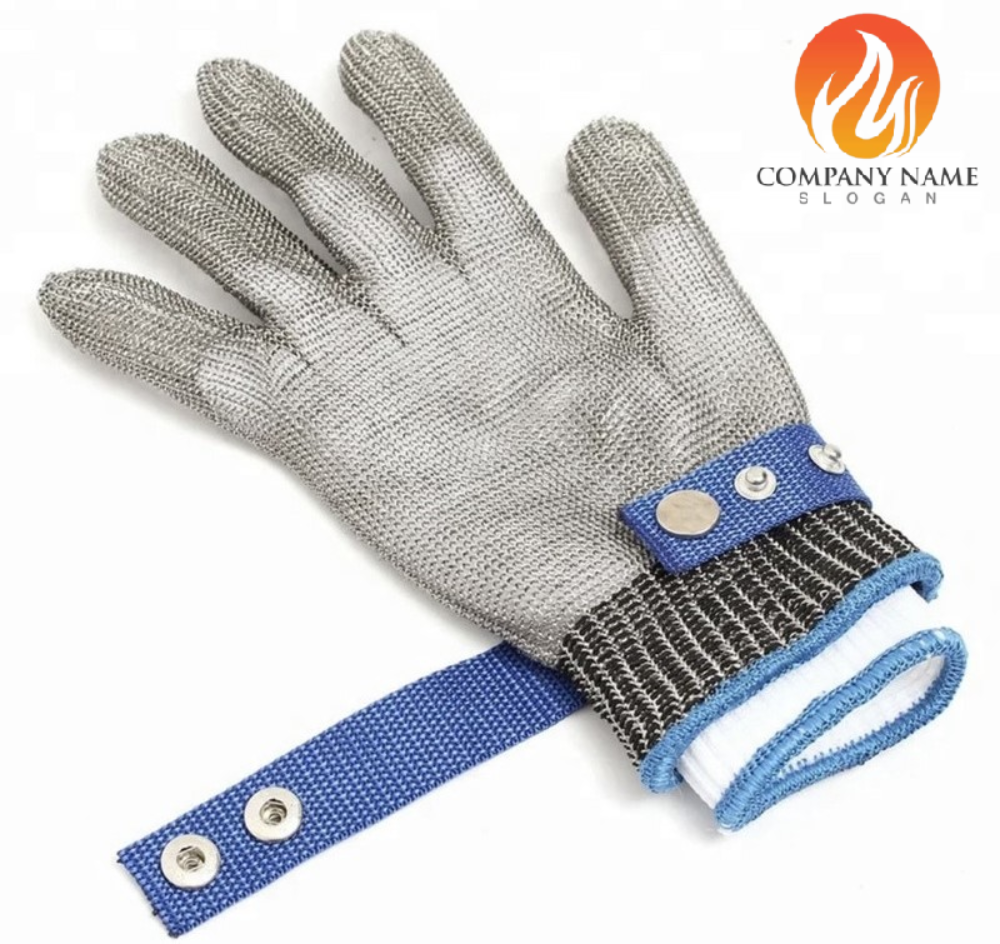 نخی3 دستکش ایمنی قصابی با دستکش زیرین طرح زنجیری - Image 3